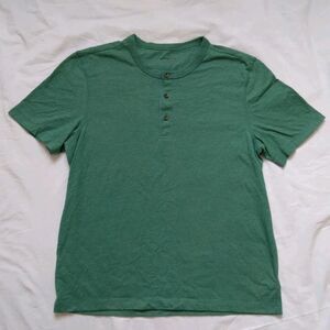 Untuckit Jericho Henley Shirt Short Sleeve Casual Stretch Green Men’s Medium